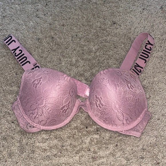 Juicy couture baby pink lace push up bra - Picture 1 of 3
